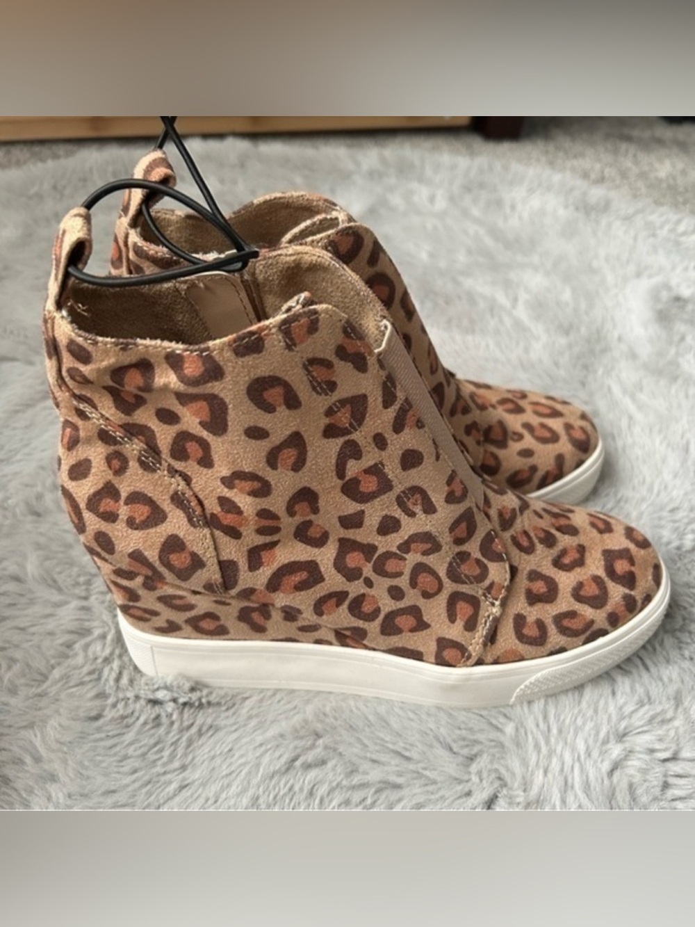🌸 Serra Leopard Print Wedge Sneaker Boot - Brown/Tan